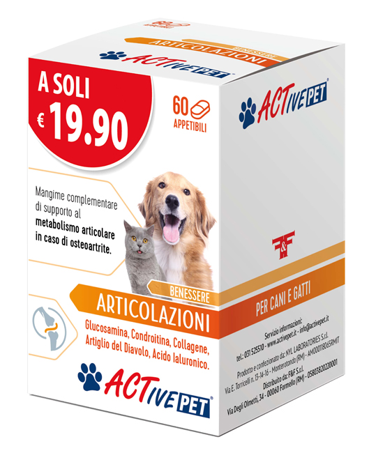ACTIVE PET ARTICOLAZIONI 60 COMPRESSE - Farmacia Bartoli
