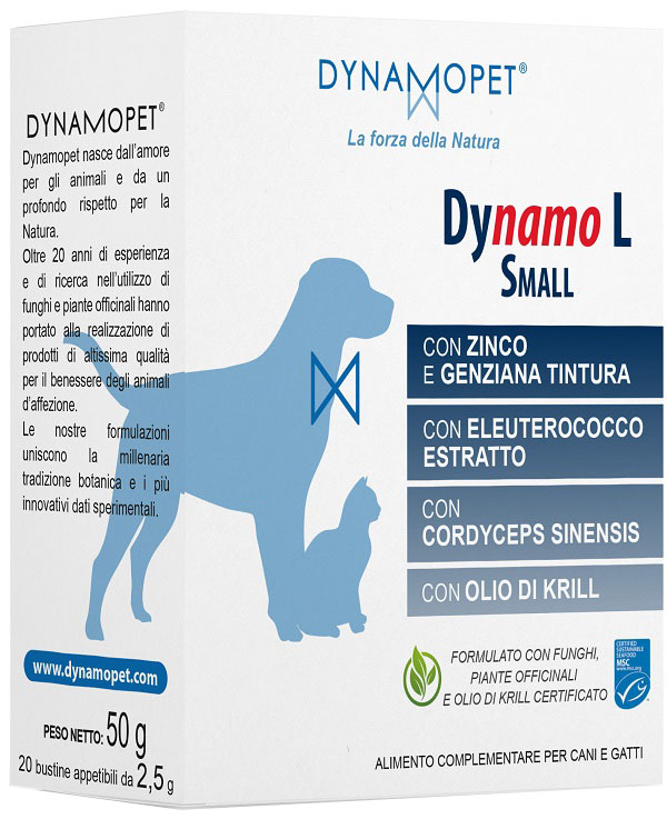 DYNAMO L SMALL 20 BUSTINE APPETIBILI DA 2,5 G - Farmacia Bartoli