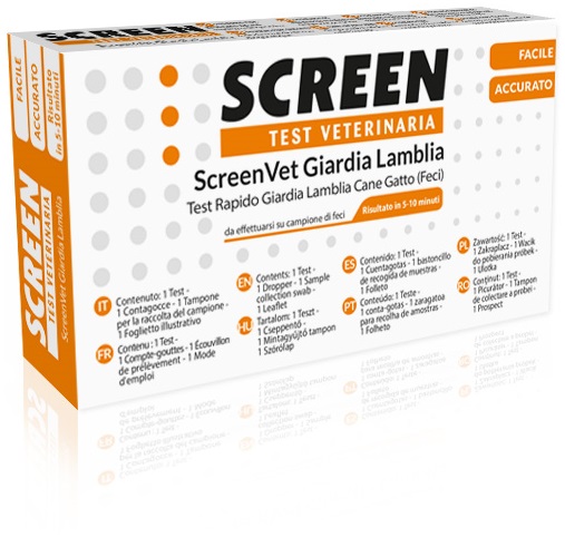 SCREENVET TEST RAPIDO VETERINARIA GIARDIA LAMBLIA FECI CANE E GATTO - Farmacia Bartoli