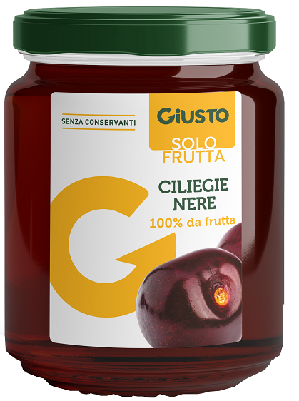 GIUSTO SOLO FRUTTA MARMELLATA CILIEGIE NERE 284 G - Farmacia Bartoli