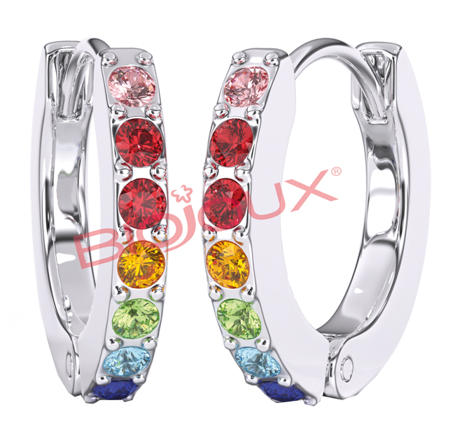 ORECCHINI CRYSTAL HOOP MULTICOLOR 1 PAIO - Farmacia Bartoli