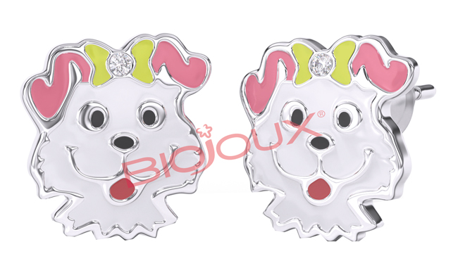 ORECCHINI NALA PUPPY WITH SWAROVSKI 1 PAIO - Farmacia Bartoli
