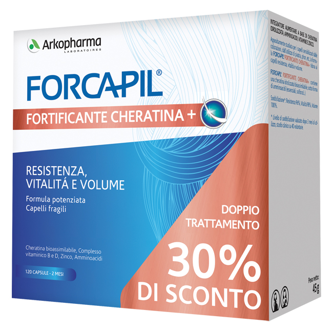 FORCAPIL FORTIFICANTE CHERATINA+ PROMO 120 CAPSULE PREZZO SPECIALE - Farmacia Bartoli