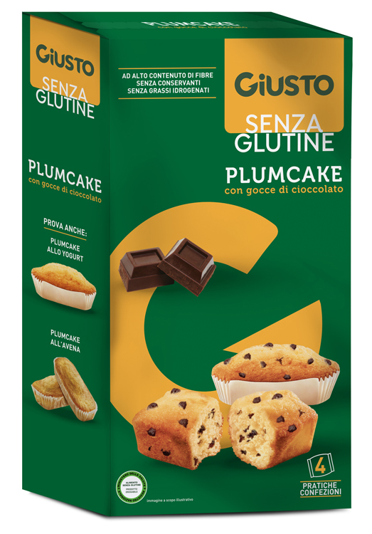 GIUSTO SENZA GLUTINE PLUMCAKE CON GOCCE DI CIOCCOLATO 160 G - Farmacia Bartoli