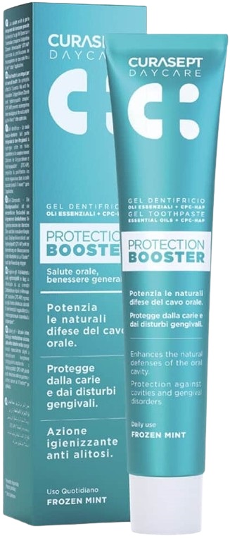 CURASEPT DAYCARE DENTIFRICIO PROTECTION BOOSTER FROZEN MINT 75 ML - Farmacia Bartoli