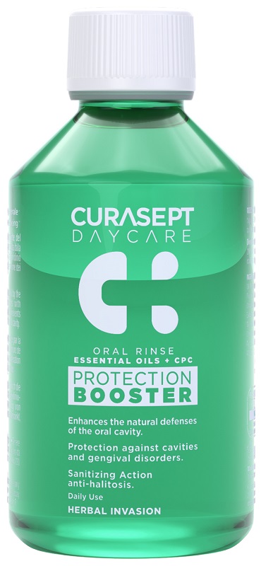 CURASEPT DAYCARE COLLUTORIO PROTECTION BOOSTER HERBAL INVESION 100 ML - Farmacia Bartoli