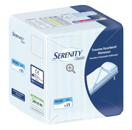 TRAVERSA SERENITY CLASSIC SUPER 40X60 CM 30 PEZZI - Farmacia Bartoli