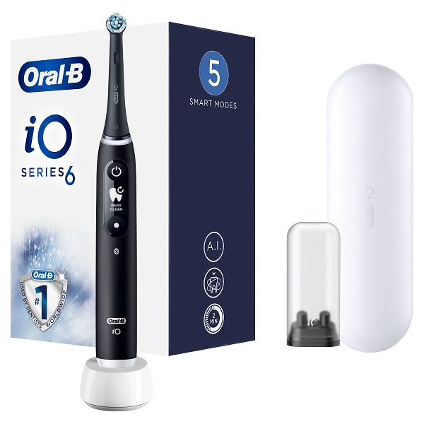 ORAL-B IO 6 BLACK SPAZZOLINO ELETTRICO + 2 REFILL - Farmacia Bartoli