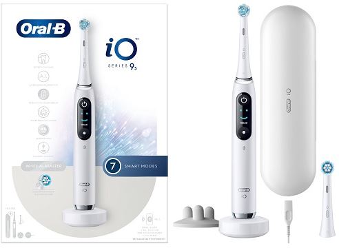 ORAL-B IO 9 WHITE SPAZZOLINO ELETTRICO + 2 REFILL TESTINE CON CUSTODIA DA VIAGGIO - Farmacia Bartoli