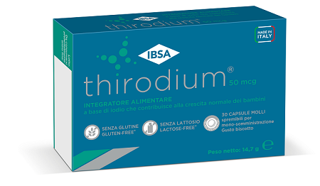 THIRODIUM 50MCG 30 CAPSULE MOLLI SPREMIBILI PER MONOSOMMINISTRAZIONE GUSTO BISCOTTO - Farmacia Bartoli