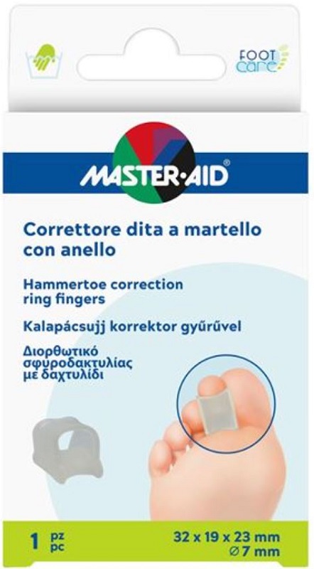 CORRETTORE DITA A MARTELLO MASTER-AID FOOTCARE CON ANELLO 1 PEZZO C14 - Farmacia Bartoli