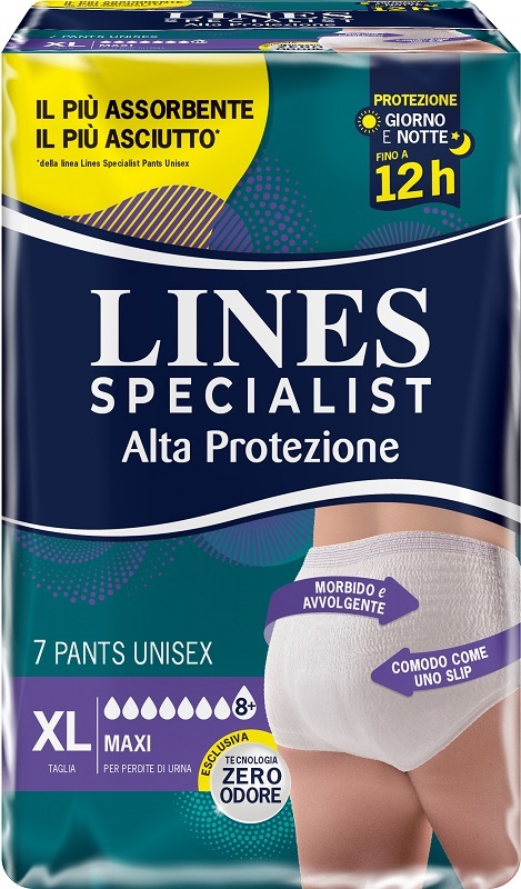 LINES SPECIALIST PANTS MAXI XL 7 PANNOLONI MUTANDINA ALTA PROTEZIONE - Farmacia Bartoli