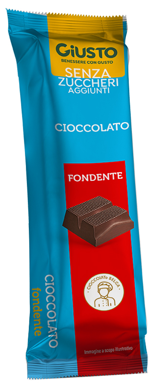 GIUSTO SENZA ZUCCHERO BARRETTA CIOCCOLATO FONDENTE 42 G - Farmacia Bartoli