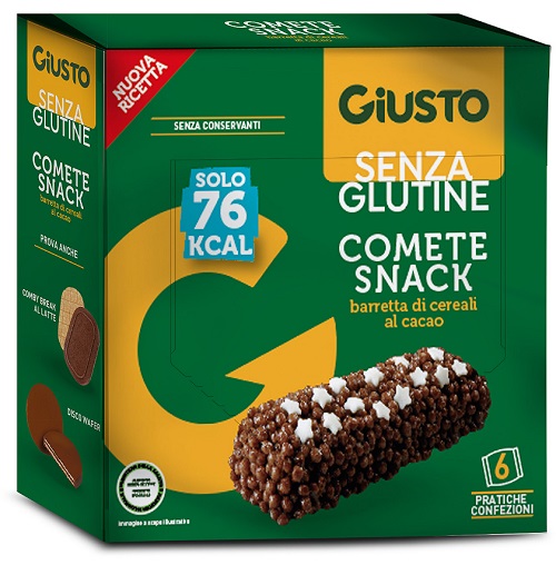 GIUSTO SENZA GLUTINE COMETE SNACK 6 CONFEZIONI DA 20 G - Farmacia Bartoli