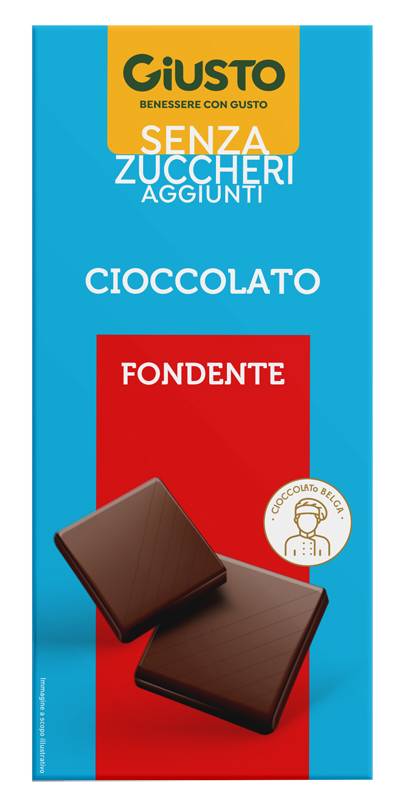 GIUSTO SENZA ZUCCHERO TAVOLETTA CIOCCOLATO FONDENTE 85 G - Farmacia Bartoli