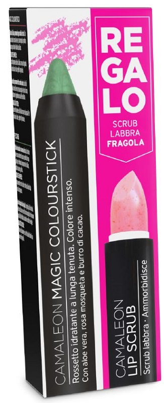 CAMALEON MAGIC COLOURSTICK VERDE + LIP SCRUB FRAGOLA - Farmacia Bartoli