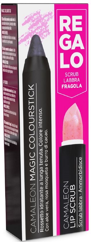 CAMALEON MAGIC COLOURSTICK GRIGIO + LIP SCRUB FRAGOLA - Farmacia Bartoli