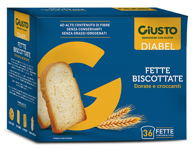 GIUSTO DIABEL FETTE BISCOTTATE 300 G - Farmacia Bartoli