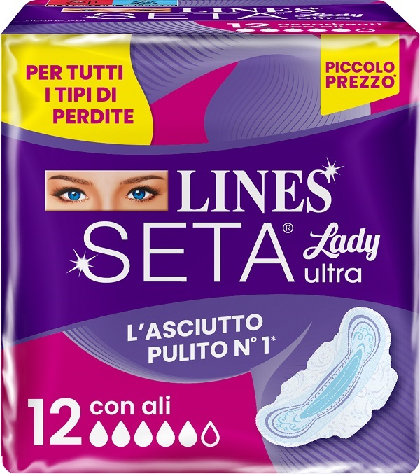 LINES SETA ULTRA ASSORBENTI LADY ALI DWCT 12 PEZZI - Farmacia Bartoli