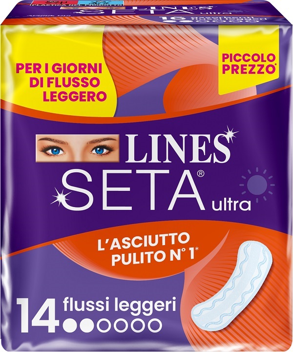 LINES SETA ULTRA ASSORBENTI LEGGERO DWCT 14 PEZZI - Farmacia Bartoli