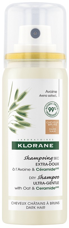 KLORANE SHAMPOO SECCO EXTRA DELICATO AVENA&CERAMIDE CAPELLI SCURI 50 ML - Farmacia Bartoli