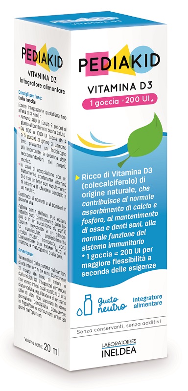 PEDIAKID VITAMINA D3 200IU 200 ML - Farmacia Bartoli