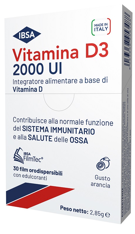 VITAMINA D3 IBSA 2000 UI 30 FILM ORODISPERSIBILI - Farmacia Bartoli
