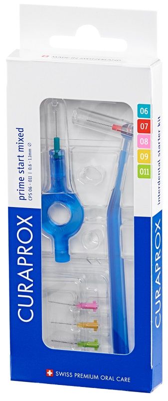 CURAPROX CPS PRIME START MIXED PACK WITH CPS 06 -011 +UHS 409 + UHS 470 BLUE HOLDERS + CAPS - Farmacia Bartoli