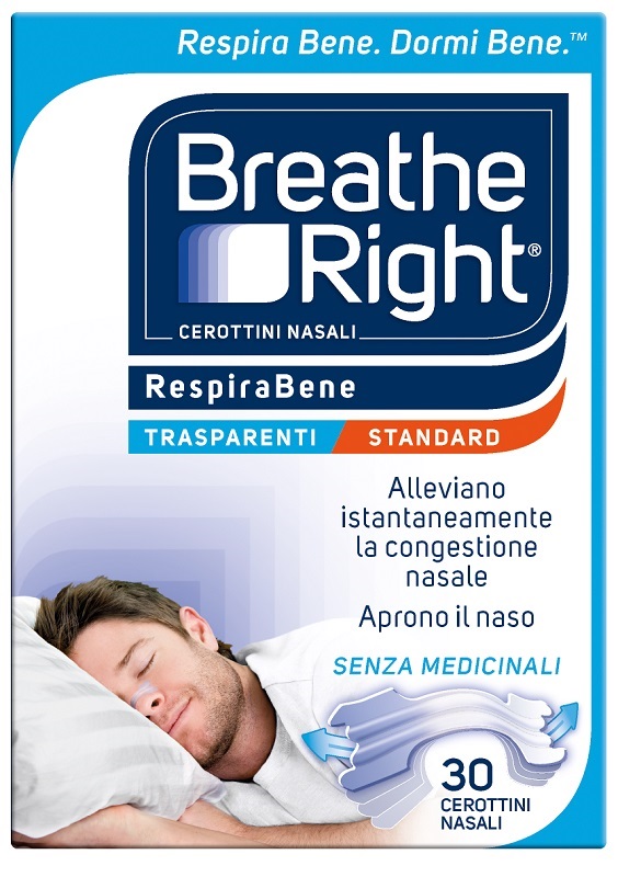 CEROTTI NASALI BREATHE RIGHT TRASPARENTI 30 PEZZI - Farmacia Bartoli