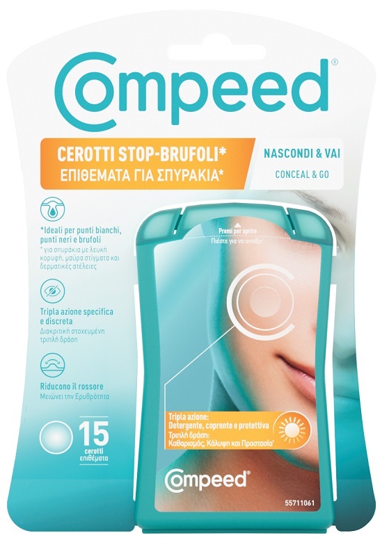 COMPEED CEROTTI STOP BRUFOLI NASCONDI & VAI 15 PEZZI - Farmacia Bartoli