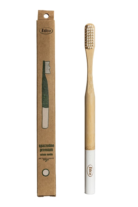 ETICO SPAZZOLINO ADULTO PREMIUM BAMBU BIANCO - Farmacia Bartoli