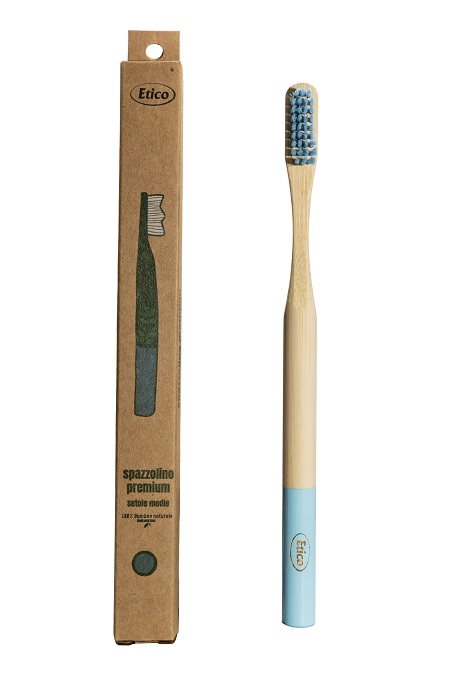 ETICO SPAZZOLINO ADULTO PREMIUM BAMBU AZZURRO - Farmacia Bartoli