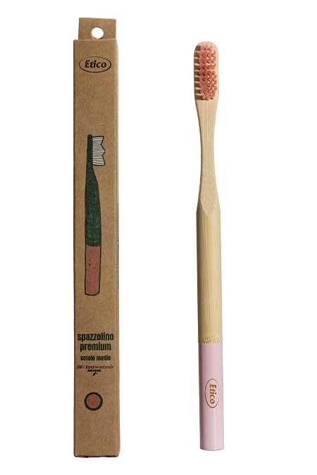 ETICO SPAZZOLINO ADULTO PREMIUM BAMBU ROSA - Farmacia Bartoli