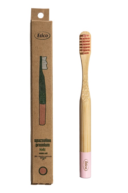 ETICO SPAZZOLINO BAMBINO PREMIUM BAMBU ROSA - Farmacia Bartoli