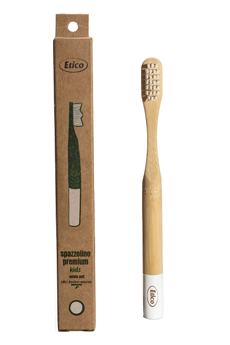 ETICO SPAZZOLINO BAMBINO PREMIUM BAMBU BIANCO - Farmacia Bartoli
