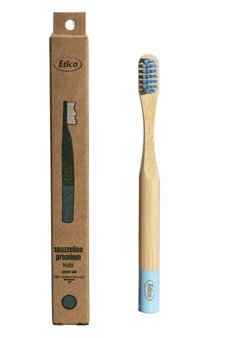 ETICO SPAZZOLINO BAMBINO PREMIUM BAMBU AZZURRO - Farmacia Bartoli