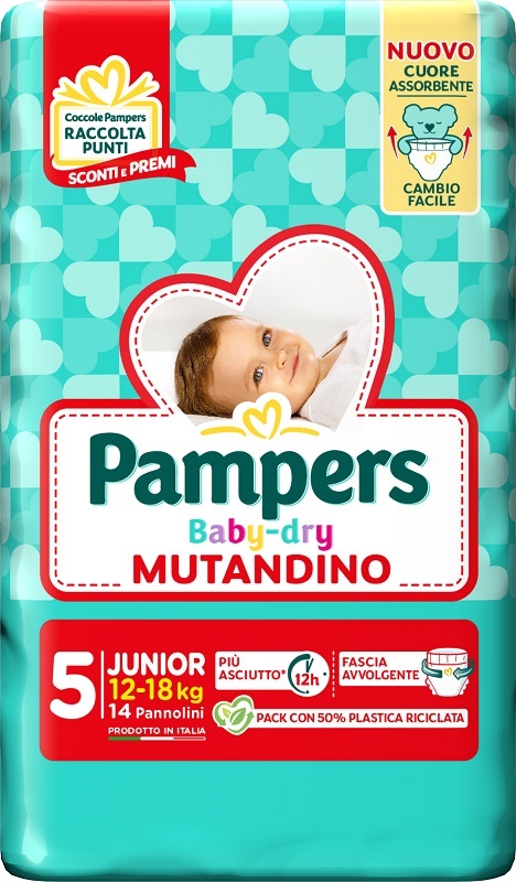 PAMPERS BABY DRY PANNOLINO MUTANDINA JUNIOR SMALL PACK 14 PEZZI - Farmacia Bartoli