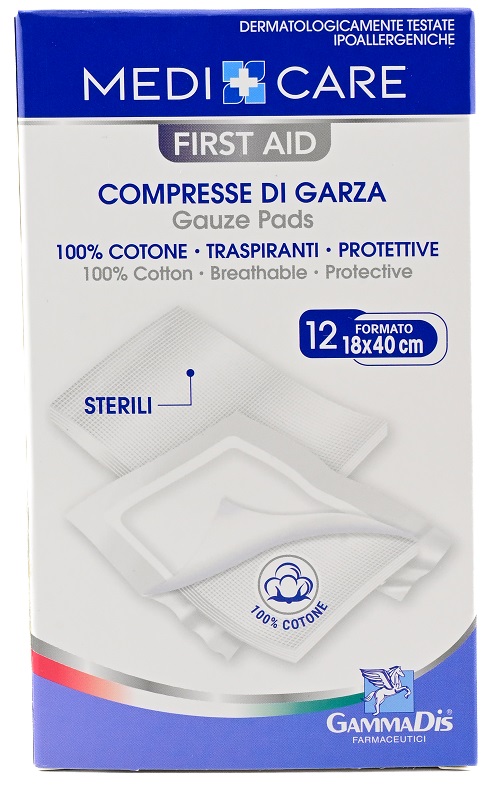 GARZA MEDICARE COTONE 18X40 CM 12 PEZZI - Farmacia Bartoli