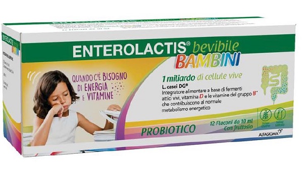 ENTEROLACTIS BAMBINI BEVIBILE 12 FLACONI DA 10 ML - Farmacia Bartoli