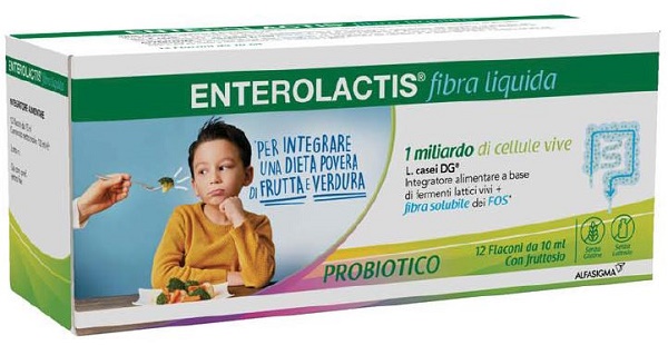 ENTEROLACTIS FIBRA LIQUIDA 12 FLACONCINI DA 10 ML - Farmacia Bartoli