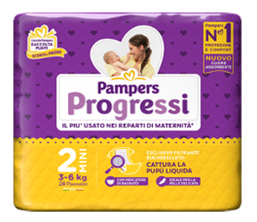 PAMPERS PROGRESSI MINI 28 PEZZI - Farmacia Bartoli