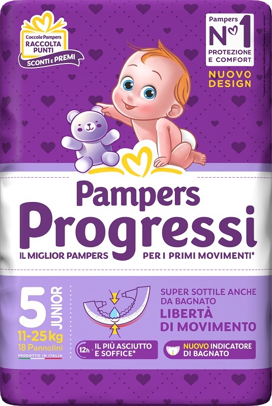 PAMPERS PROGRESSI JUNIOR 18 PEZZI - Farmacia Bartoli