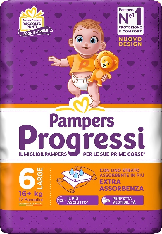 PAMPERS PROGRESSI XL 17 PEZZI - Farmacia Bartoli