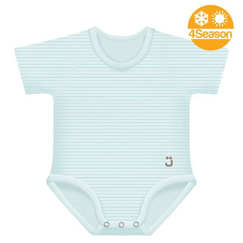 J BIMBI BODY 0-36M BIO COTTON 4SEASON RIGHE VERDE ACQUA - Farmacia Bartoli