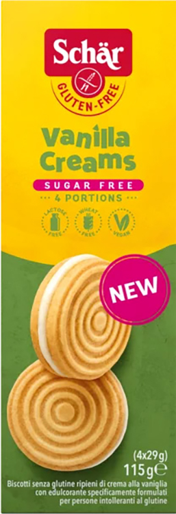 SCHAR SUGAR FREE VANILLA CREAMS 115 G - Farmacia Bartoli