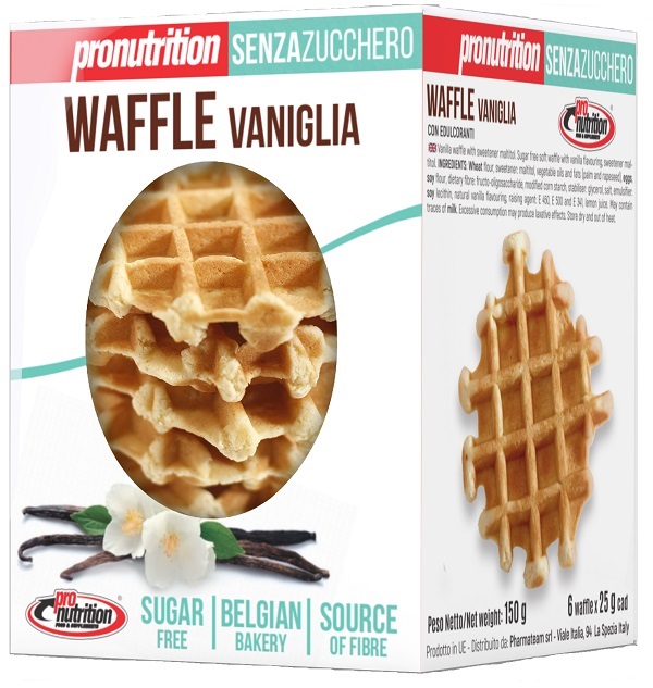 WAFFLE SENZA ZUCCHERO VANIGLIA 6 PEZZI DA 25 G - Farmacia Bartoli