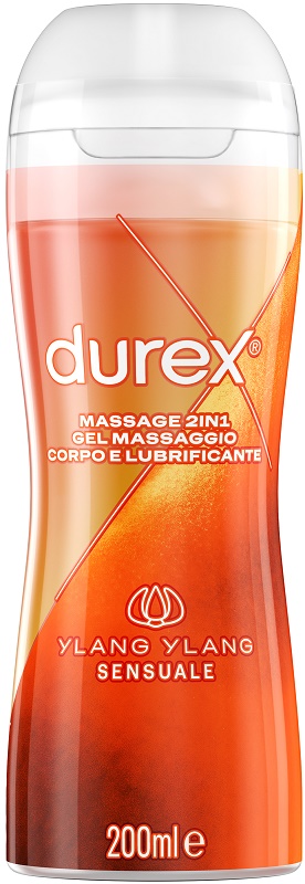 DUREX MASSAGE 2 IN 1 GEL MASSAGGIO CORPO E LUBRIFICANTE YLANG YLANG 200 ML - Farmacia Bartoli