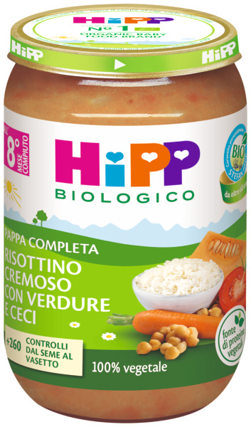 HIPP RISOTTINO CREMOSO VERDURE CECI 220 G - Farmacia Bartoli