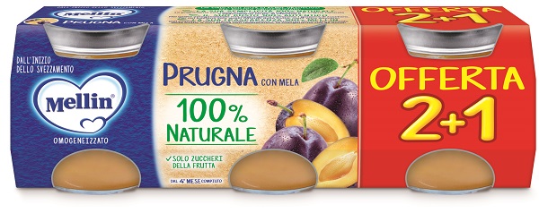 MELLIN OMOGENEIZZATO PRUGNA 3 PEZZI DA 100 G - Farmacia Bartoli