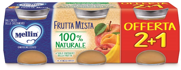 MELLIN OMOGENEIZZATO FRUTTA MISTA 3 PEZZI DA 100 G - Farmacia Bartoli